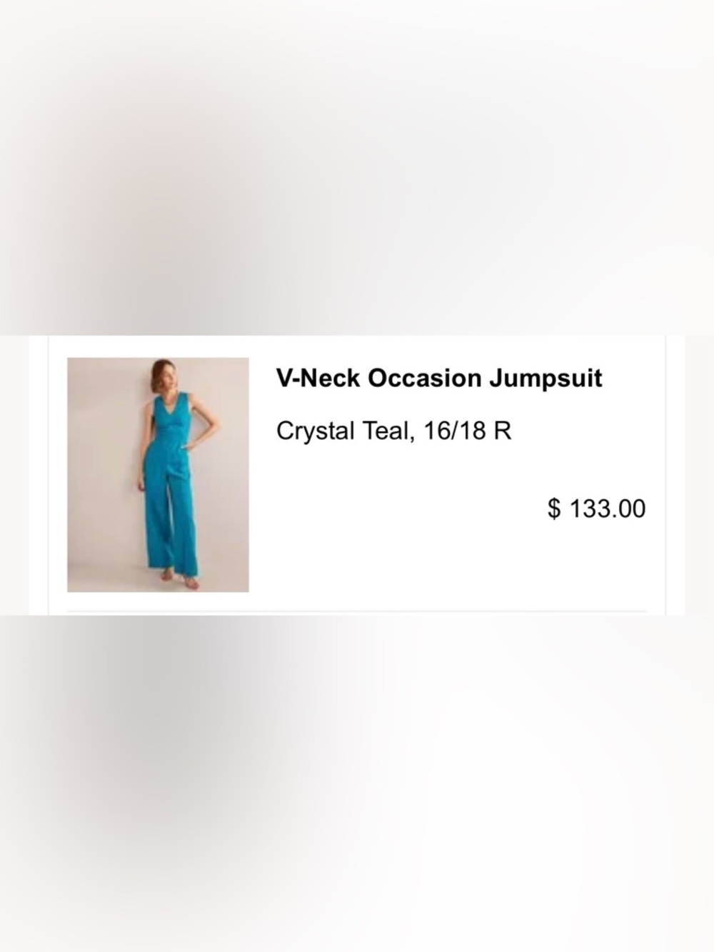 Boden Occasion Jumpsuit 100% cotton size 16/18